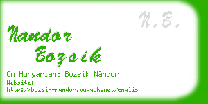 nandor bozsik business card