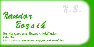 nandor bozsik business card